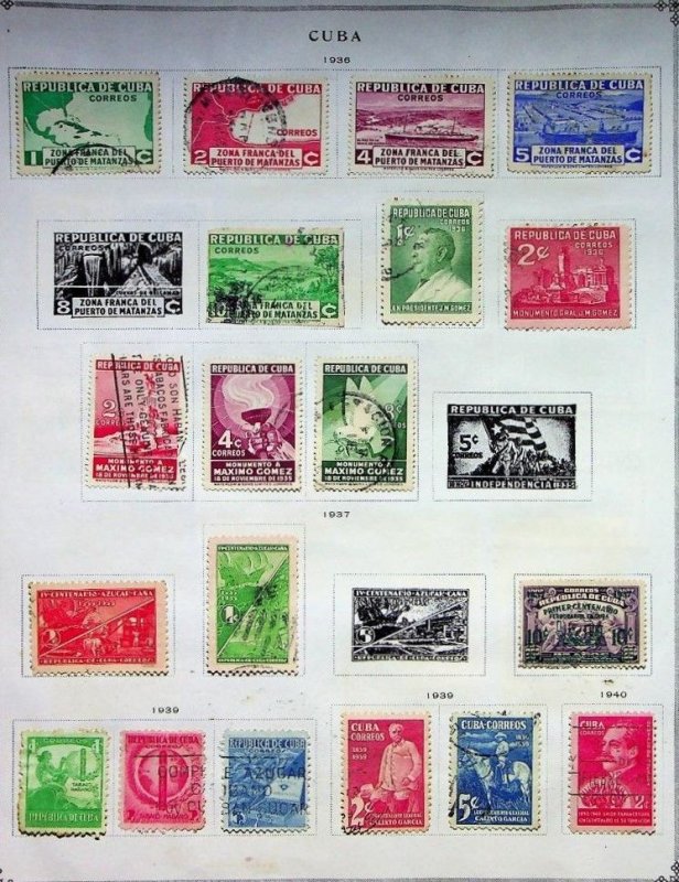 CUBA: 1878-1940 Used & Unused - Ex-Old Time Collection - 7 Sides Page (66587)