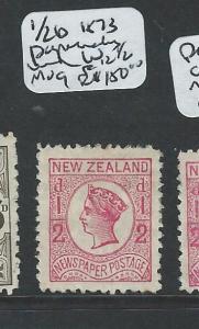 NEW ZEALAND  (P0608B) QV NEWSPAPER STAMP PAPERMAKERS WMK P 12 1/2 MNG