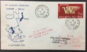 VIETNAM  1952 Airmail cover S