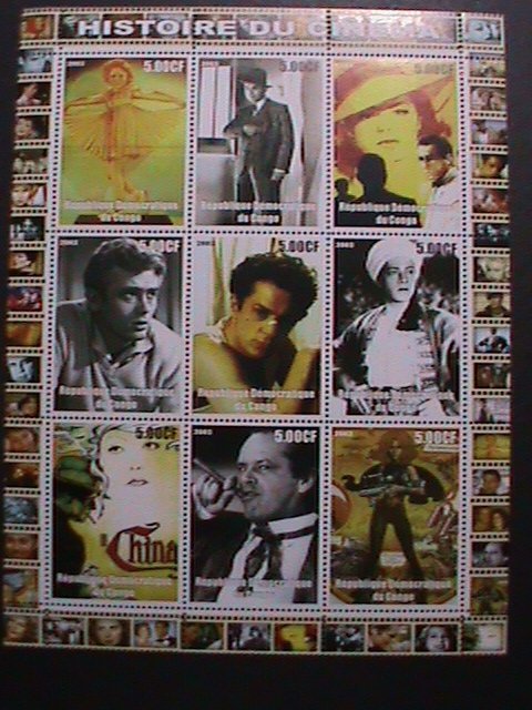 CONGO -2003- HISTORY OF FAMOUS CINEMAS MNH SHEET- VF WE SHIP TO WORLDWIDE