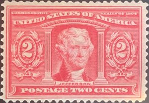 US  #324 Jefferson/Louisiana Purchase MINT OG VLH