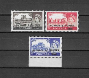 KUWAIT 1955/7 SG 107/9 MNH Cat £30