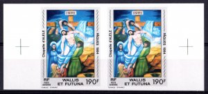 Wallis and Futuna Islands 1984 Sc#C132 EASTER 1984 Pair IMPERFORATED MNH