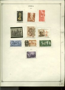 Collection, INDIA Part B Scott Album Page, 1971/1981, Cat $188, Mint & Used