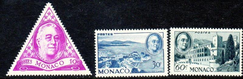 Monaco  Scott  198-200  Mint  Short set