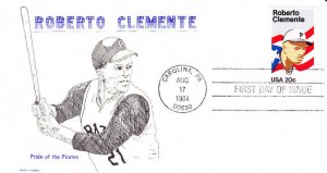 Sandra's Cachets FDC 2097 Roberto Clemente Puerto Rico Baseball 1984