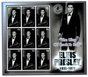 Mustique 2003  - Elvis Presley  Music - Sheet of 9 Stamps - Scott #19 - MNH