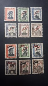 Yugoslavia Gov in Exile - 2 x complete set - overprinted 1945 and plane * MH