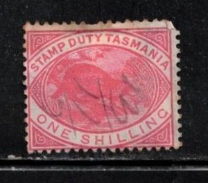 TASMANIA Scott # AR27 Used - Duck Billed Platypus - CV $35