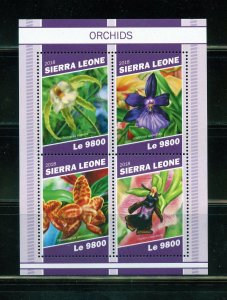 SIERRA LEONE 2018 WATER ORCHIDS SHEET  MINT NEVER HINGED