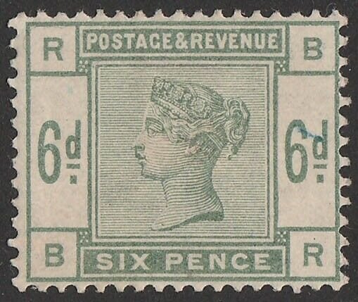 GREAT BRITAIN 1883 QV 6d dull green. SG Spec K24. SG 194 cat £625.