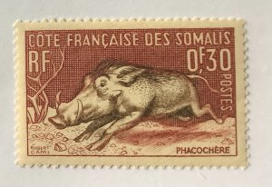 Somali Coast 1958 Scott 271 MH - 30c,  Wart Hog, Phacochère