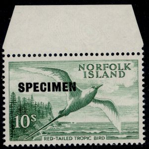 AUSTRALIA - Norfolk Island QEII SG36s, 10s emerald green, NH MINT. Cat £38.