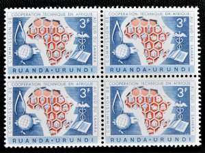 Ruanda-Urundi #151 Block of 4 MNH