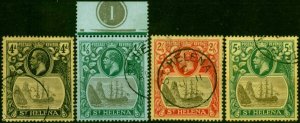 St Helena 1922-23 Set of 4 to 5s SG92-95 V.F.U