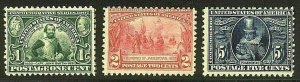 [M7]   US #328-330 Mint-Never Hinged...Fine Set,,,CV=$535.00