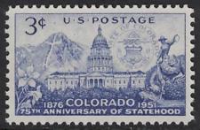 SCOTT # 1001 COLORADO SINGLE GEM MINT NEVER HINGED