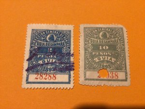 Buenos Aires vintage Revenue stamps Ref 58975