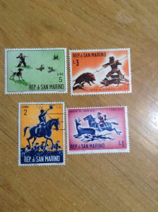 San Marino  #  477-479/481  MH/Used