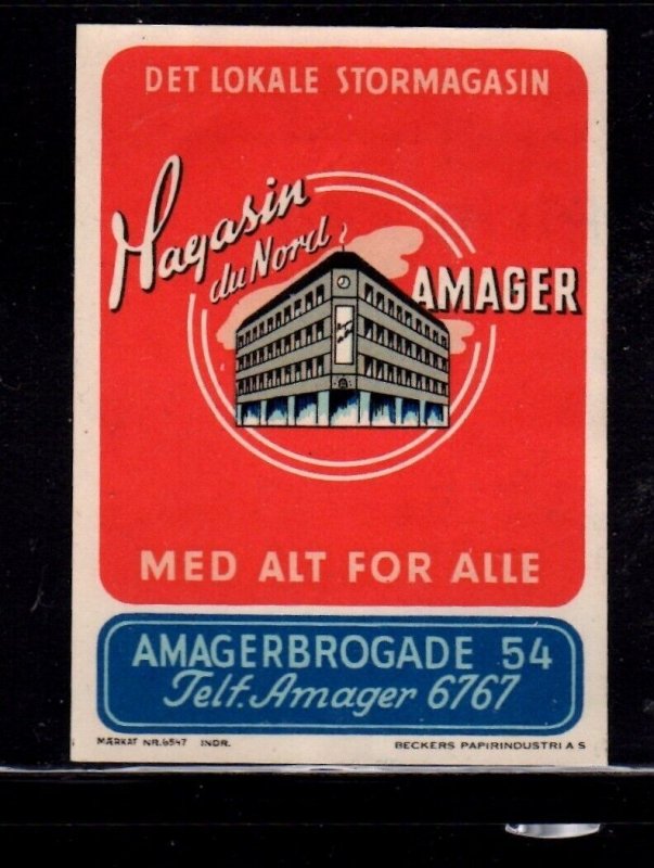 Danish Advert Stamp- Local Department Store Magasin du Nord Everything for All