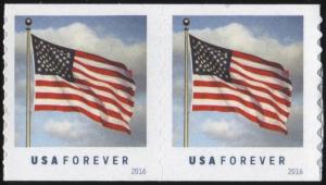 SC#5053 (49¢) U.S. Flag Coil Pair (2016) SA