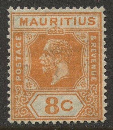 STAMP STATION PERTH Mauritius #186 Coat of Arms MLH Wmk 4 1928 CV$2.10