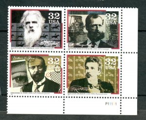 3061 - 3064 Pioneers of Communication MNH Plate Block- LR