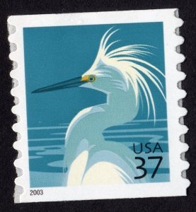 Scott #3829 Snowy Egret Single Coil Stamp - MNH