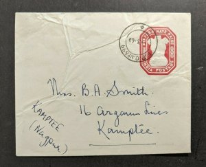 1960 FPO 699 India Postal Stationary Cover to Kamptu India