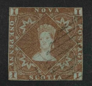 MOMEN: NOVA SCOTIA SG #1 IMPERF USED £475 LOT #63847