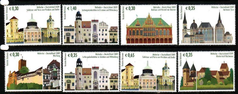 United Nations Vienna-Sc#442-4a-f- id8-unused NH set-Heritage Sites-Germany-2009