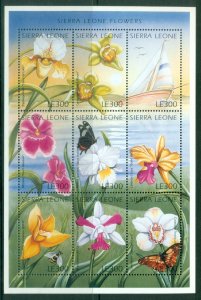 Sierra Leone 1996 Flowers MS MUH