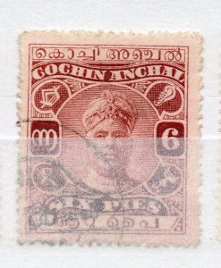 India Cochin 1916-30 Early Issue Fine Used 6p. NW-15762