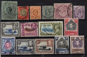 East Africa Tanganyika fine used collection with High Values WS37042