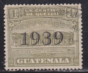 Guatemala RA12 Postal Tax Stamp O/P 1939