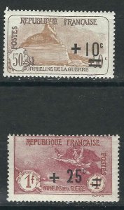 France B17-18 YT 167-68 MH F/VF 1922 SCV $51.50