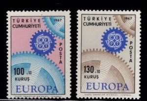 TURKEY Scott 1775-1776 MNH** Europa 1967 set