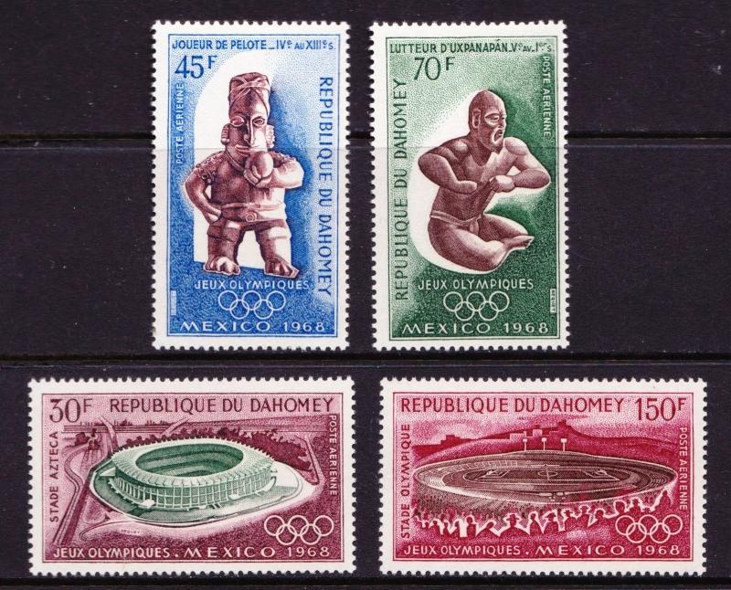 Dahomey 1968 Olympic Games Mexico City Sculpture Art Sport Stamps MNH Mi 360-363