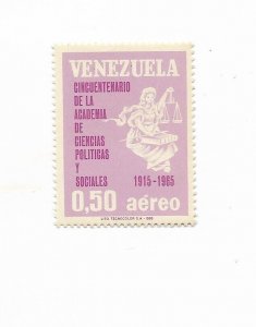 VENEZUELA 1966 ACADEMY OF POLITIC AND SOCIAL SCIENCES C949 MINT NEVER HINGED