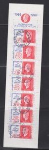 France #2409a (1994 Stamp Day booklet) VF used CV $25.00+