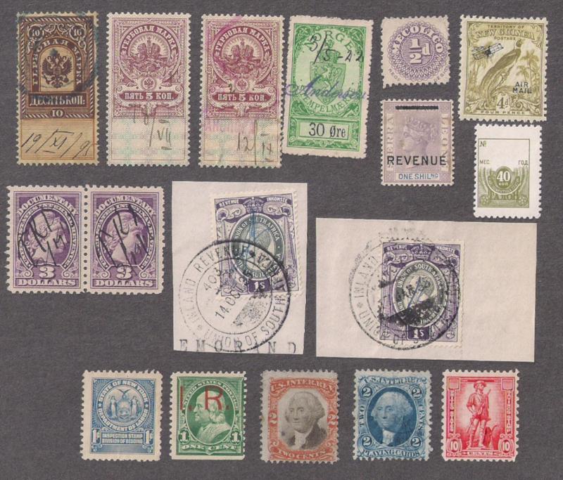 FANTASTIC REVENUE LOT: 50++ STAMPS incl German East Africa Brazil Estonia NICE!!