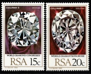 SOUTH AFRICA SG477/8 1980 WORLD DIAMOND CONGRESS MNH