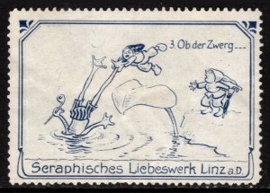 Vintage Germany Poster Stamp Whether The Dwarf Seraphic Work Of Love Linz