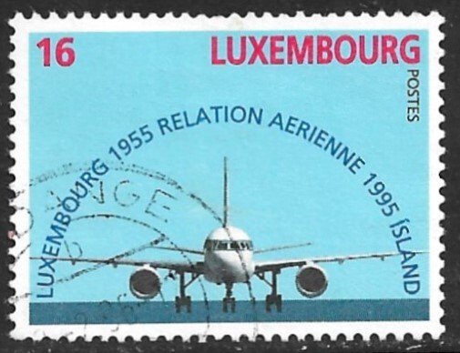 LUXEMBOURG 1995 Luxembourg Iceland Air Route Issue Sc 936 VFU