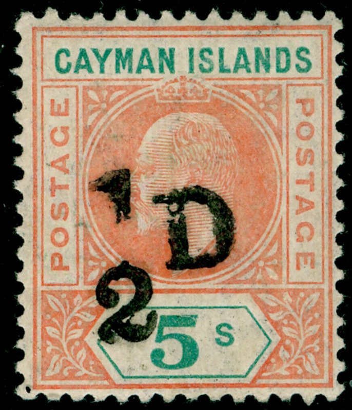 CAYMAN ISLANDS SG18, ½d on 5s salmon & green, VLH MINT. Cat £300.