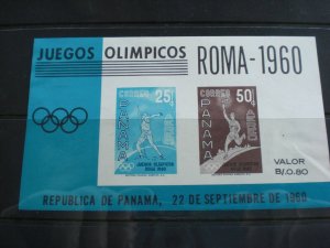 Panama Scott  # C237a SS Olympic Games Rome 1960 MNH  lt86