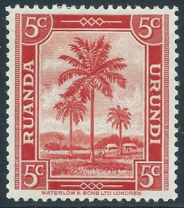 Ruanda Urundi, Sc #68, 5c MH