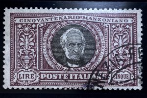 AlexStamps ITALY  #170 VF Used with Philatelic Foundation Certificate