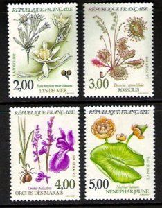 France #2298-2301 NH Flowers Scott Cat. $ 6.15