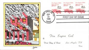#2264 Fire Engine 1900s Van FDC